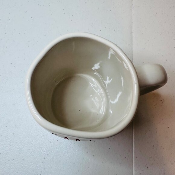 Rae Dunn By Magenta SANTA'S HELPER Ceramic Coffee Mug White With Red Letters - Picture 3 of 7